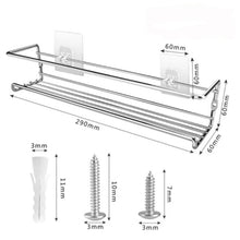 Kitchen Organizer Metal Hanging Spice Racks For Home Restaurant Wall-Mounted Seasoning Shelf Spice Jar Storage Rack Single Layer