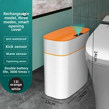 Intelligent induction trash can, automatic household living room, bathroom, electric new version, seam belt cover trash bin