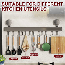 Kitchen Hook Hangers Wall Mount Rack No-Punching Wall Rail Kitchen Utensils Rack Spoon Shovel Chopping Board Storage Rack