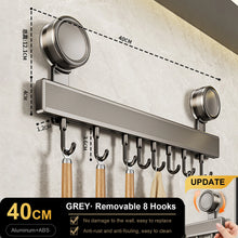 Kitchen Hook Hangers Wall Mount Rack No-Punching Wall Rail Kitchen Utensils Rack Spoon Shovel Chopping Board Storage Rack