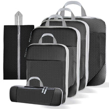 5 Set/6 Set Compressible Packing Cubes Travel Storage Bag Portable Large Capacity Waterproof Suitcase Handbag Luggage Organizer