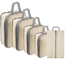5 Set/6 Set Compressible Packing Cubes Travel Storage Bag Portable Large Capacity Waterproof Suitcase Handbag Luggage Organizer