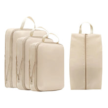 4Pcs/Set Travel Compression Packing Cubes Bag Portable Suitcase Clothes Organizers Waterproof Luggage Storage Cases Drawer Bags