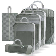 5 Set/6 Set Compressible Packing Cubes Travel Storage Bag Portable Large Capacity Waterproof Suitcase Handbag Luggage Organizer