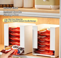 Multi Functional Instant Noodle Storage Box Kitchen Organizer for Ramen Cups Perfect for Pantry Organization Food Storage