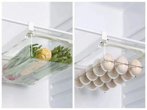 Fridge Organizer Fruit Egg Refrigerator Storage Rack Under-shelf Refrigerator Drawer Box Fresh-keeping Kitchen Organizer