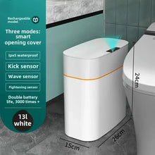 Intelligent induction trash can, automatic household living room, bathroom, electric new version, seam belt cover trash bin