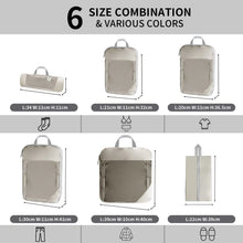 5 Set/6 Set Compressible Packing Cubes Travel Storage Bag Portable Large Capacity Waterproof Suitcase Handbag Luggage Organizer