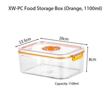 Vacuum Fresh-keeping Box Refrigerator Sealed Canister Microwavable Transparent Food Storage Container Kitchen Organizer Bento