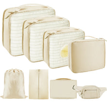 5 Set/6 Set Compressible Packing Cubes Travel Storage Bag Portable Large Capacity Waterproof Suitcase Handbag Luggage Organizer