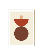 Abstract Shapes Vintage Red